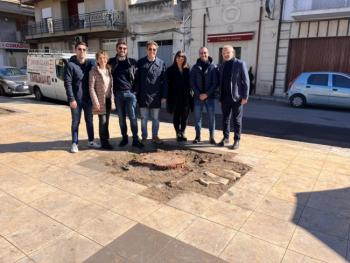 in foto da sin: Trombatore, Zorzi, Bongiorno, Catalano, Cannata, Vinciguerra, Scuderi